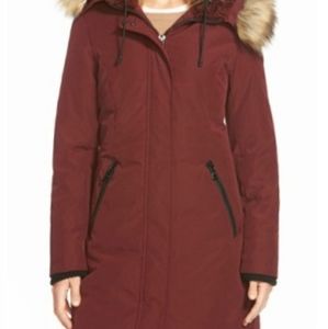 Vince Camuto Down & Feather Full Parka with Faux Fur Trim